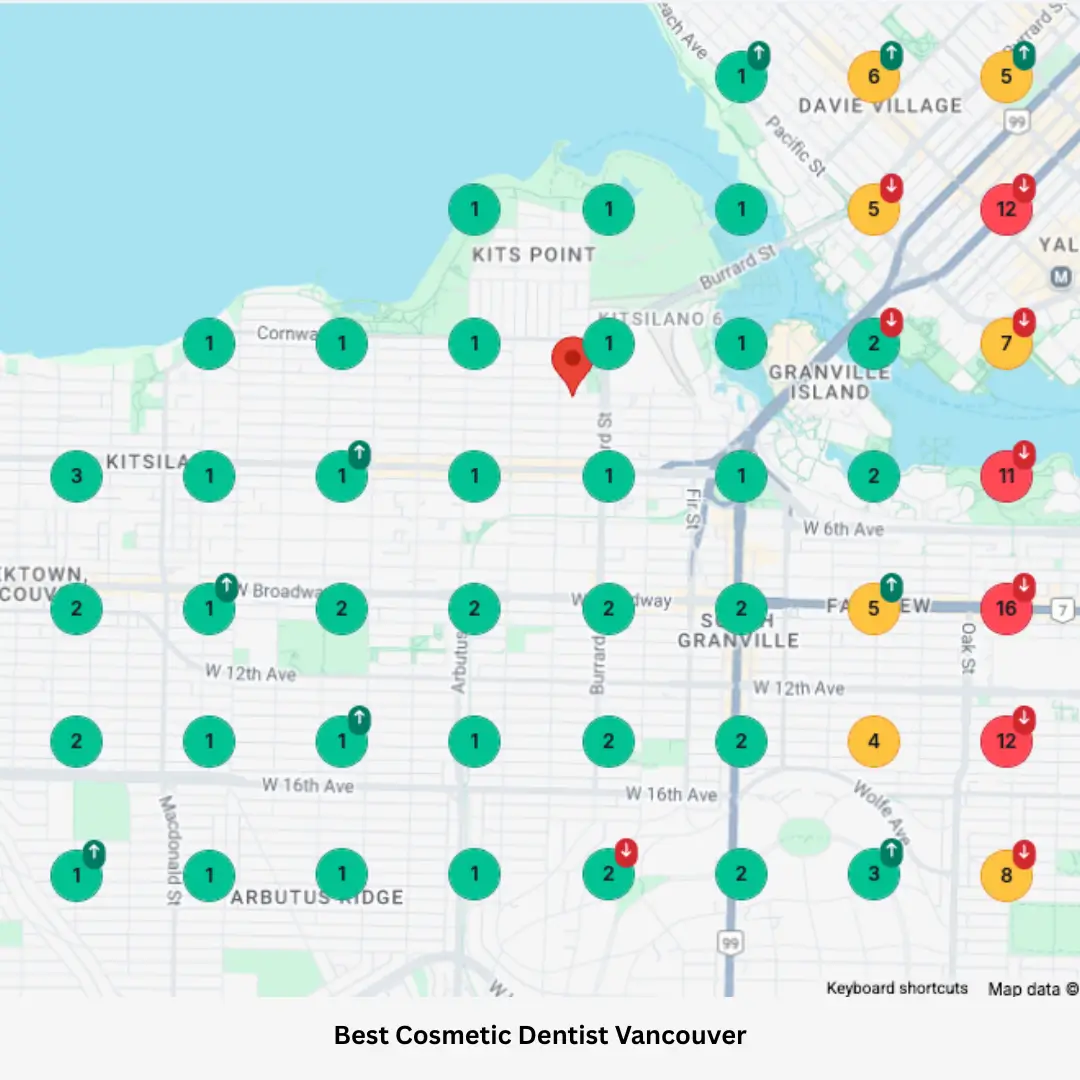 Local ranking map visual